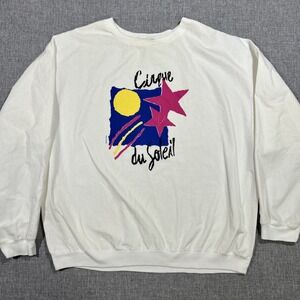 Vintage Cirque Du Soleil Shirt Size XL 90s Longsleeve Colorful USA Made Boxy Fit